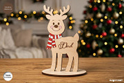 Christmas Reindeer Family SVG Bundle, a Decorative Illustration by svgocean (Thumbnail 4 of 13)