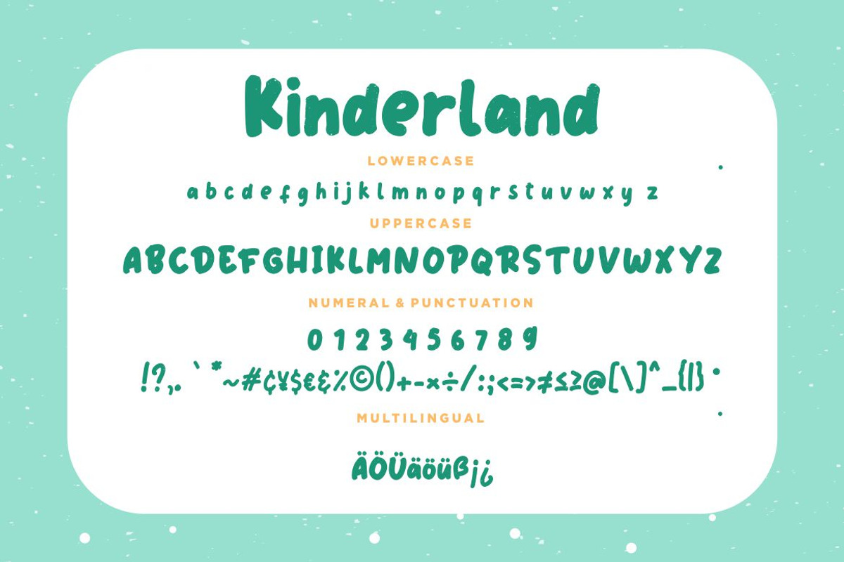 Kinderland Fun Advertisement Font preview 7