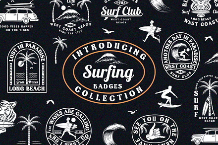 Surfing badges collection