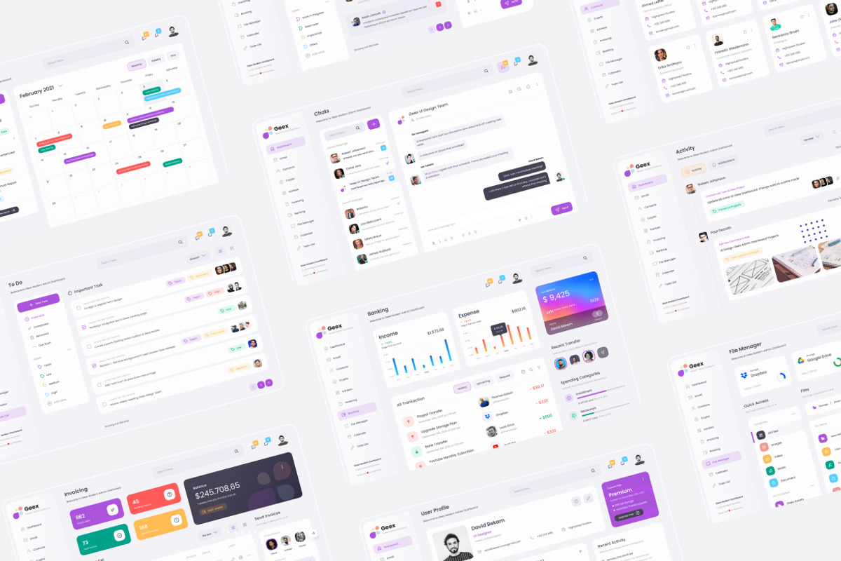 Geex - Modern Admin Dashboard preview 2