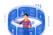 Job Vacancy Employment and Hiring, a Person Illustration by TAlex (Thumbnail 2 of 6)