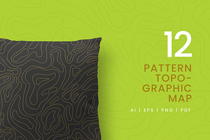 12 Pattern Topographic Map