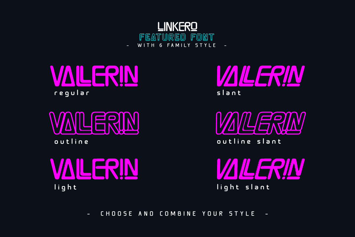 Linkero - Futuristic Font, a Sans Serif Font by twinstd (Photo 2 of 10)