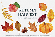 Autumn/Fall Watercolor Illustrations, an Illustration by Jeanette Pidi Design (Thumbnail 1 of 5)