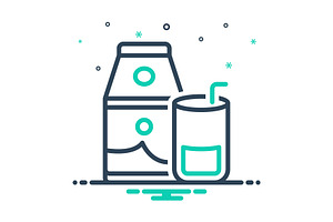 Milk Healthy Mix Icon