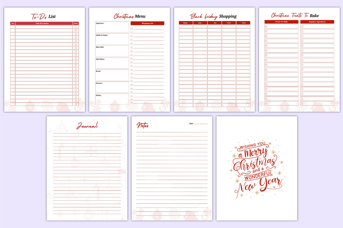 Christmas Planner Bundle Canva Kdp, a Stationery Template by Mustafiz (Photo 5 of 5)