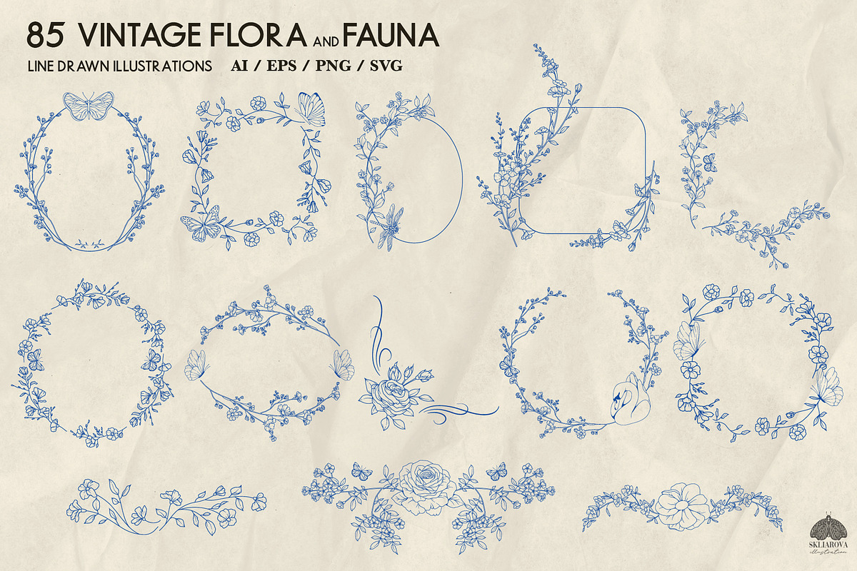 Vintage Flora and Fauna + Procreate, a Decorative Illustration by Skliarova (Photo 4 of 5)