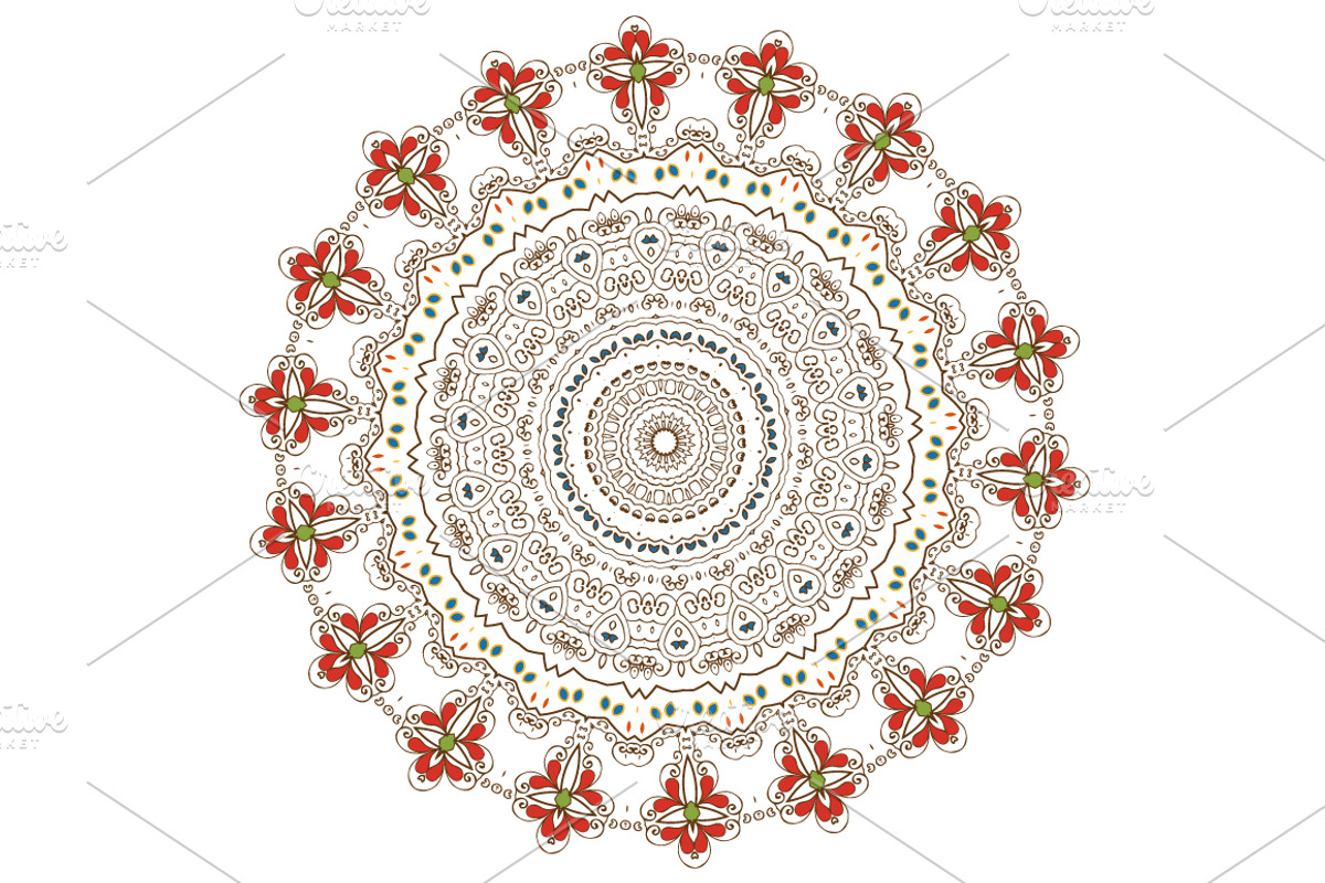 Set mandala round ornament pattern., an Object Graphic by Della_Liner (Photo 3 of 4)