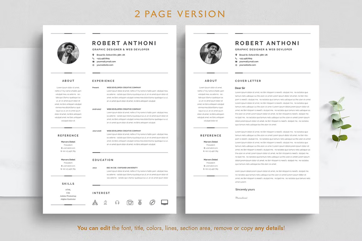 Clean Resume CV, a Resume Template by Blackcloud_Creations (Photo 6 of 7)