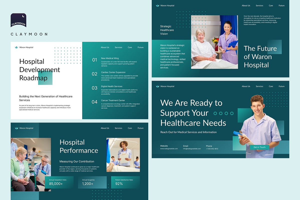 Modern Hospital Profile Presentation, a Presentation Template by Claymoon Lab (Photo 3 of 6)