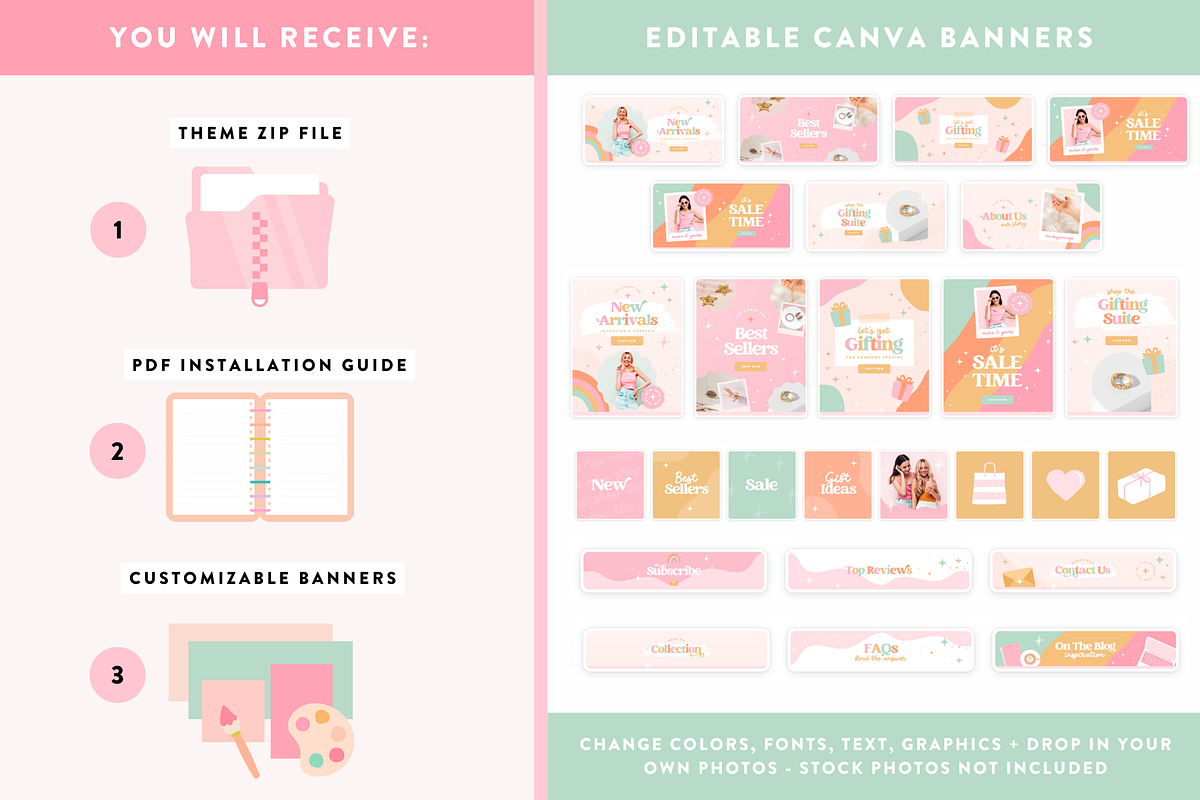 Pastel Rainbow Shopify Theme, a Shopify Template by Design Pixie (Photo 6 of 11)