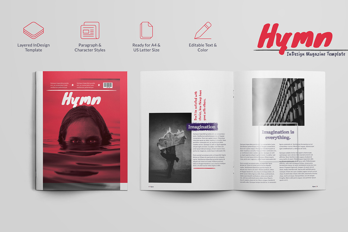Hymn - Magazine Template, a Magazine Template by TH Pixel (Photo 1 of 8)