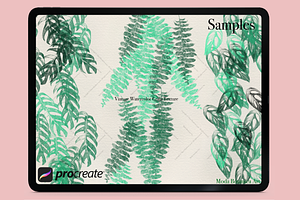 Vintage Tropical Foliage Brushes