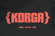 Korga - Rough Sans Serif, a Sans Serif Font by Grontype (Thumbnail 1 of 8)