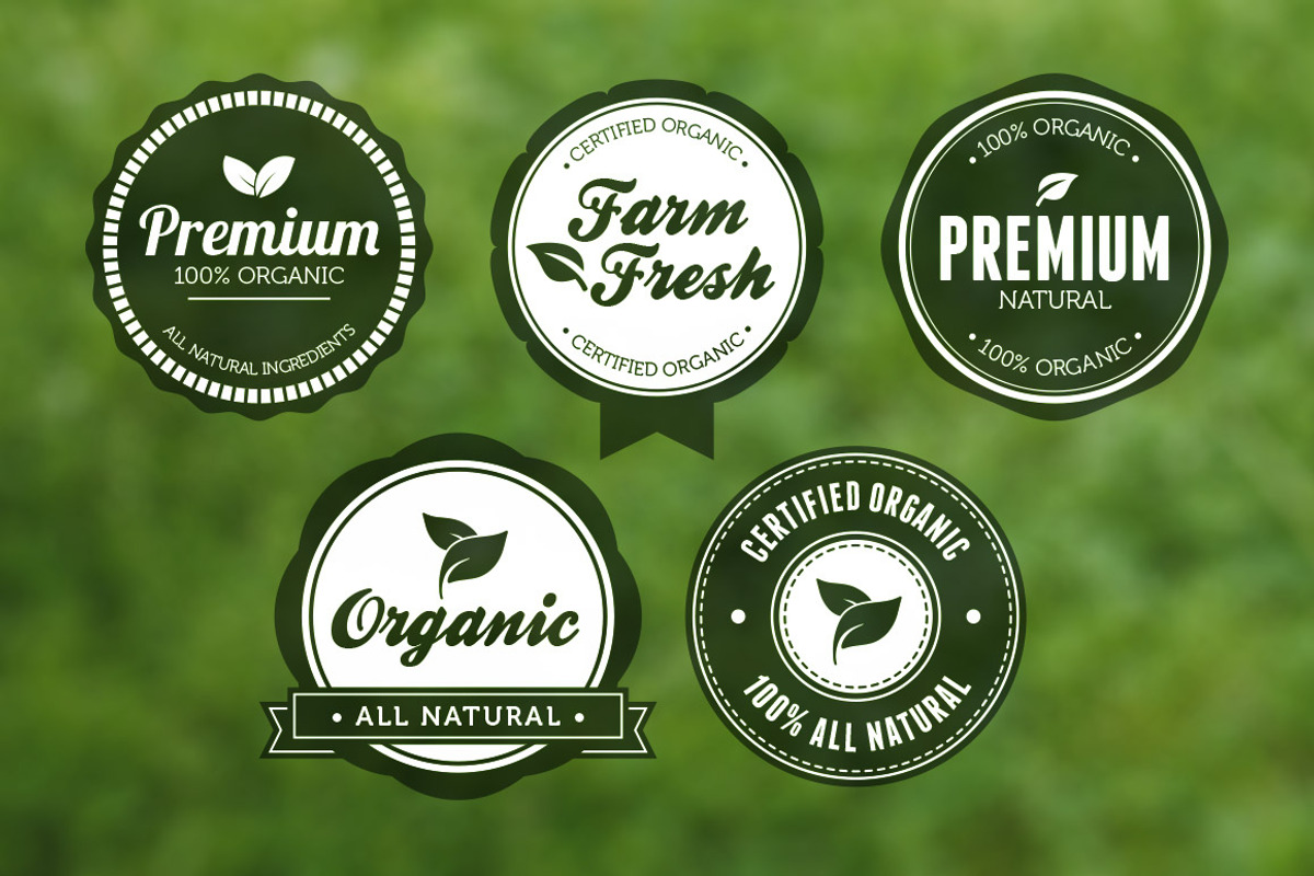 Circular "Green" Vector Badges Pack