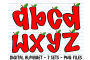 Preppy Retro Back to School Alphabet, an Object Graphic by RETROVIBZDESIGNS (Thumbnail 8 of 8)
