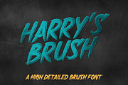 Harry's Brush - Brush Textured Font, a Script Font by dexsarharryfonts (Thumbnail 1 of 5)