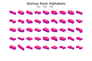 Startup Style Alphabet Typography