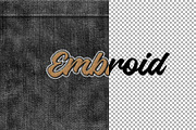Embroidery Patch text effect, a Layer Style Add-On by Pixie Creative (Thumbnail 2 of 2)