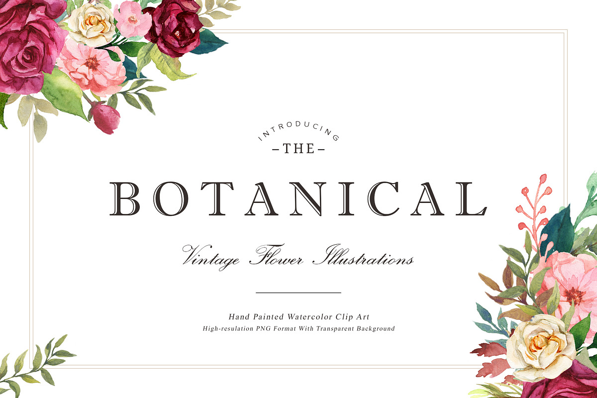 Watercolor Flower Clipart, an Illustration by Pixavics (Photo 1 of 7)