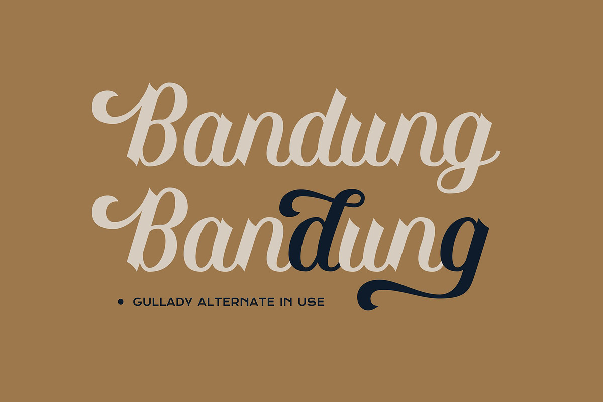 Gullady - Vintage Script Typeface, a Script Font by Imoodev (Photo 3 of 6)