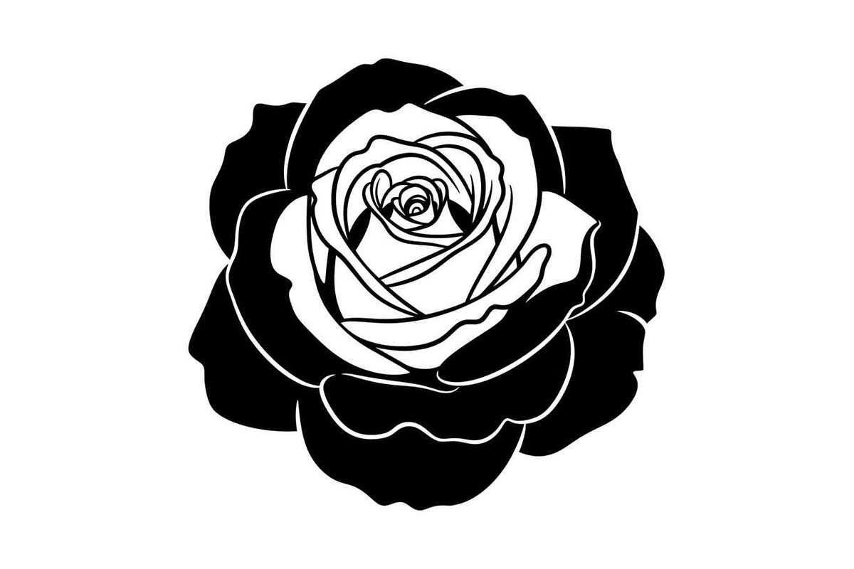 50 Black Rose Silhouette Vector Bund, an Illustration by Gaye Art (Photo 43 of 51)