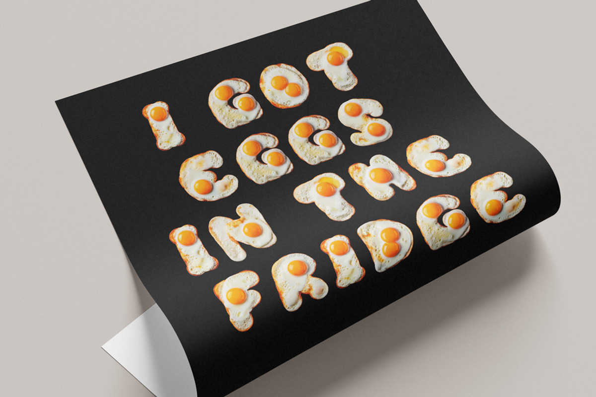 Fried Eggs Font, a Handwritten Font by Handmadefont (Photo 6 of 10)