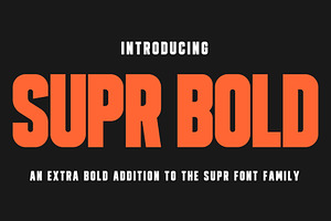 SUPR - Bold Condensed Display Font