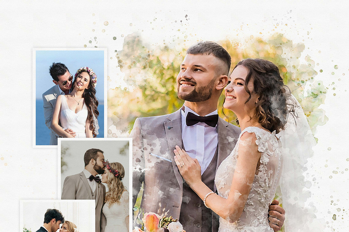Watercolor Memory Photo Template, an Action Add-On by MRI STUDIO (Photo 3 of 10)