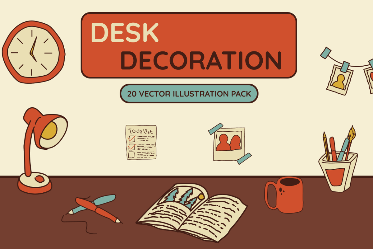 Desk Decoration Illustration, an Object Illustration by Loin Studio