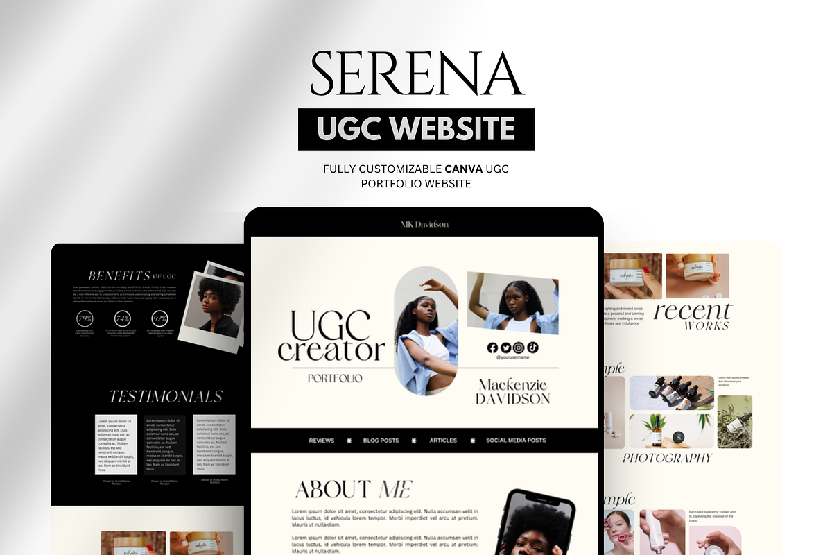 UGC Canva Website, Media Kit, a Landing Page Template by izeumi (Photo 1 of 3)