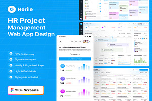 HR Project Management Web App Design, an UI Kit Template by Lumina_ui_ux202