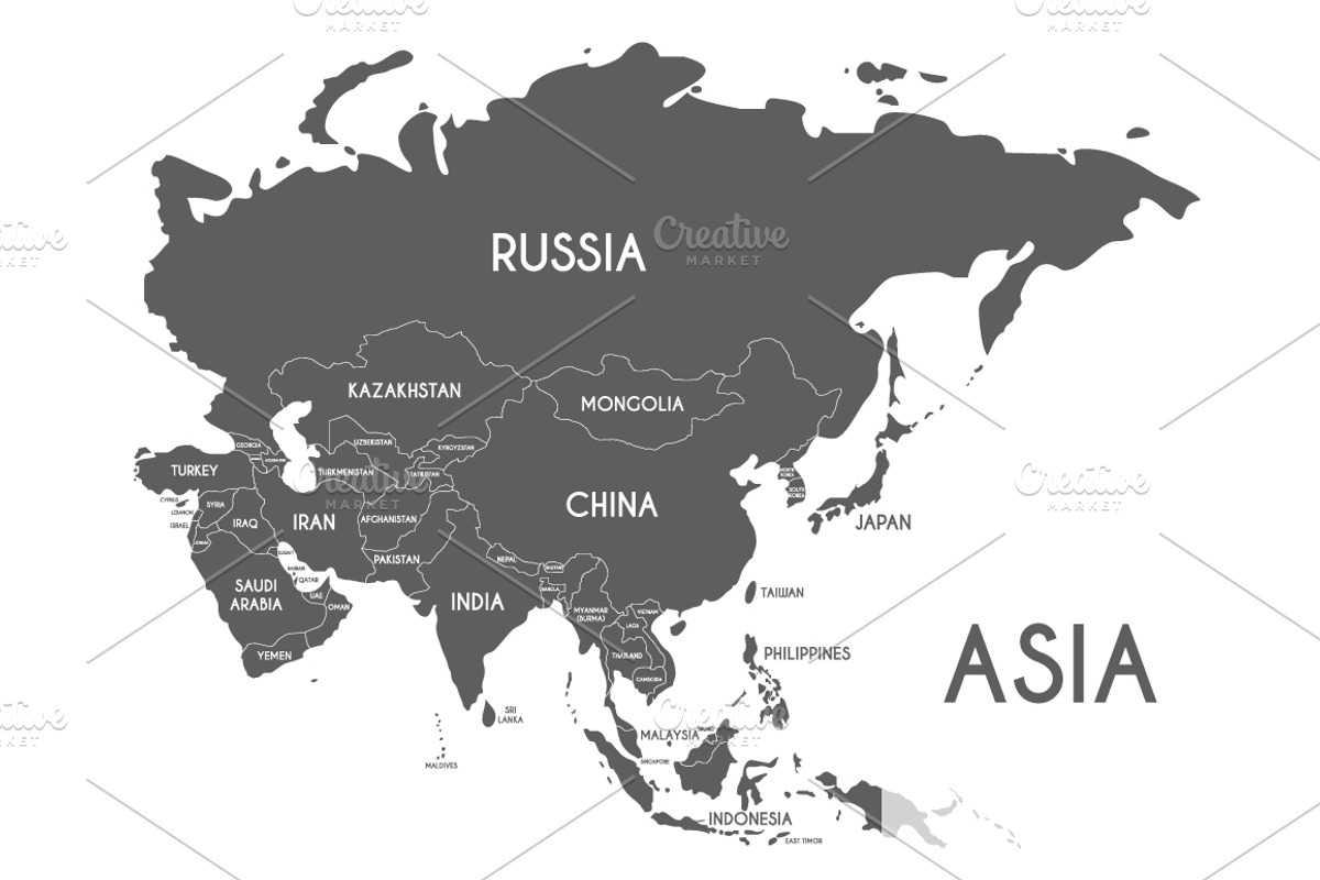 3x Asia Maps, an Education Illustration by asantosg (Photo 1 of 4)