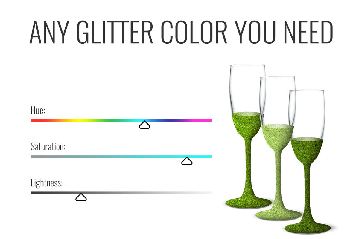 Champagne Flute Mockup w/ Glitter, a Product Mockup by SarahDesign (Photo 4 of 7)