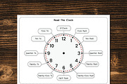 Telling Time Worksheets Printable, a Print Template by Graphicsnext (Thumbnail 3 of 4)