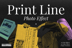 Print Line Photo Effect, a Layer Style Add-On by Freezerondigital