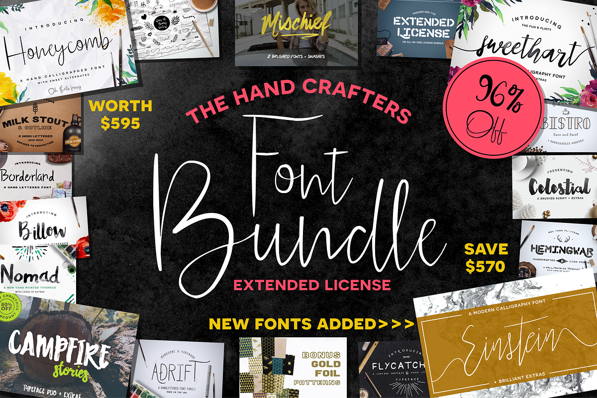 SALE - HandCrafters Font Bundle