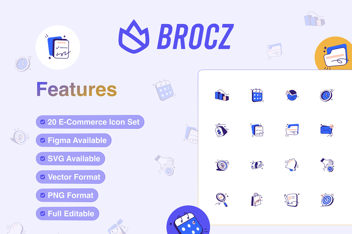 20+ Modern Business Icon Set, a Duotone Icon by BROCZ Store (Photo 2 of 4)