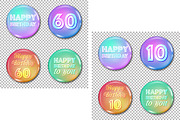 10 to 80 anniversary icons set, an Icon by OKart.studio (Thumbnail 3 of 5)