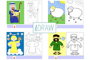 Kids STUDY the Bible, an Education Illustration by Ola-la-la (Thumbnail 3 of 7)