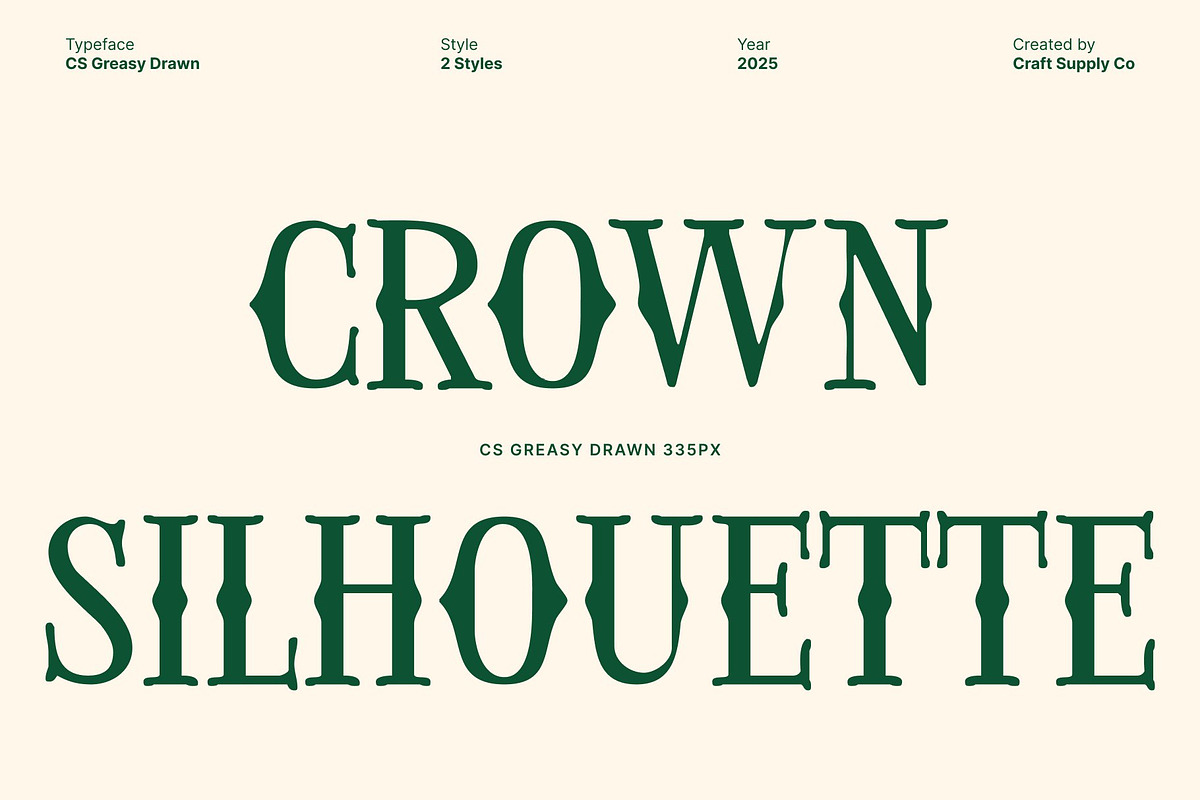 CS Greasy Drawn, a Serif Font by Craft Supply Co. (Photo 2 of 8)