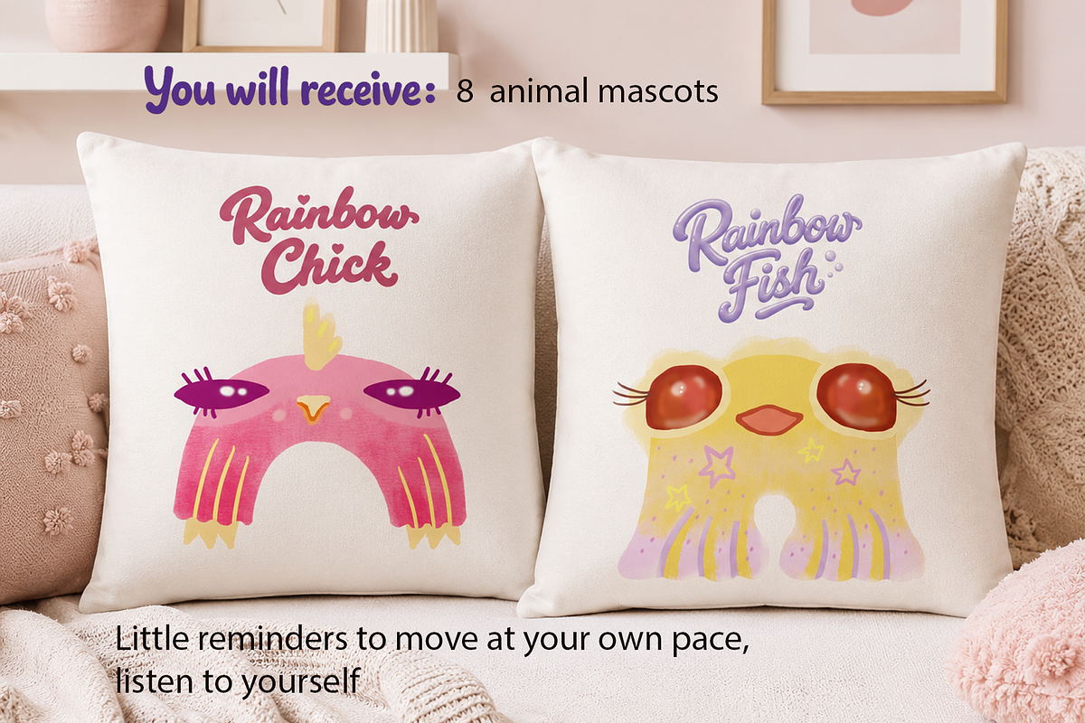Rainbow Animal Mascot illustrations, an Animal Illustration by FaliushViktoriaArtist (Photo 10 of 10)