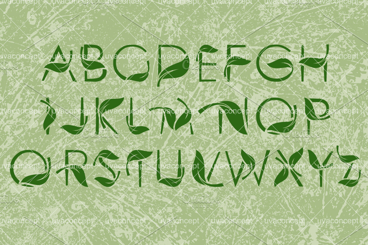 LEAFY art font preview 2