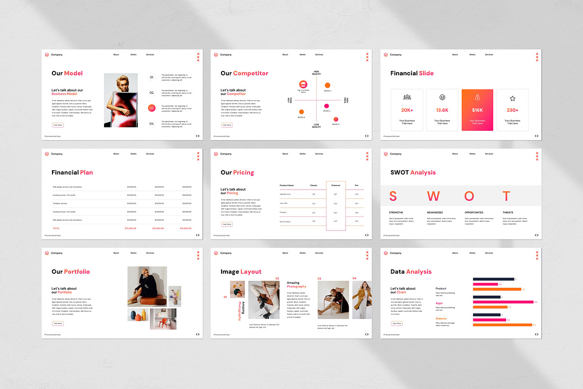 Business Pitch Deck Template, a Presentation Template by evgenystudio