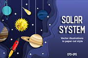 Solar system education poster set, an Education Illustration by SiberianArt (Thumbnail 1 of 13)