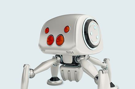 white robot spider