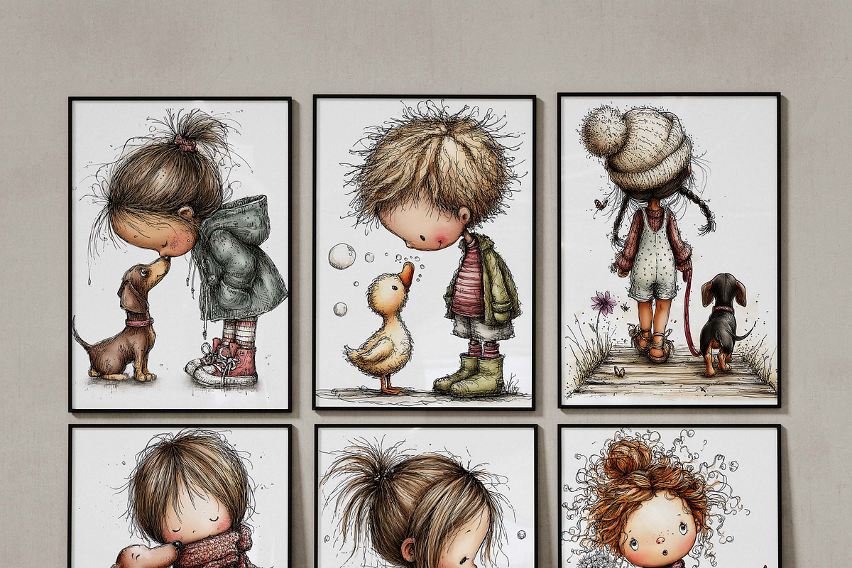 Whimsical Woodland Animals Girl Love, a Graphic by one-touch (Photo 6 of 7)