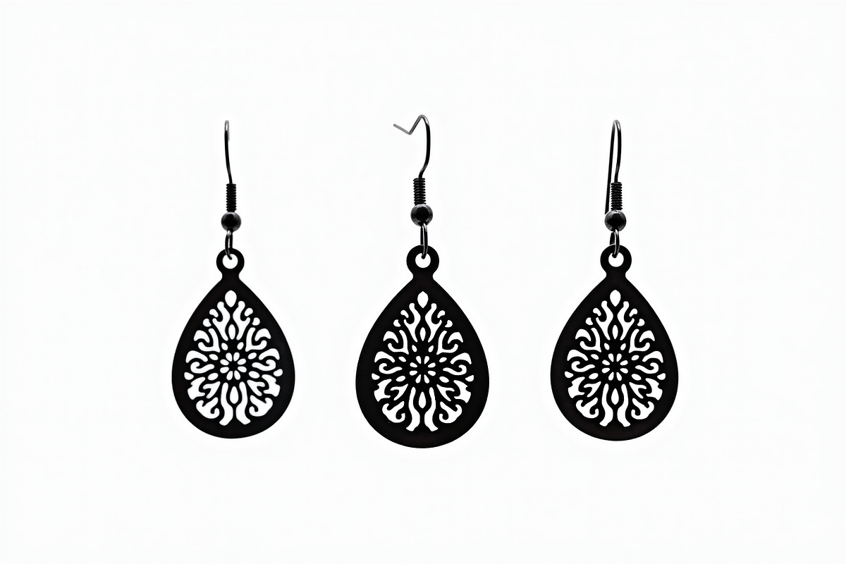 Leaf Earring Silhouette Bundle, a Pattern Graphic by jahid234 (Photo 13 of 13)