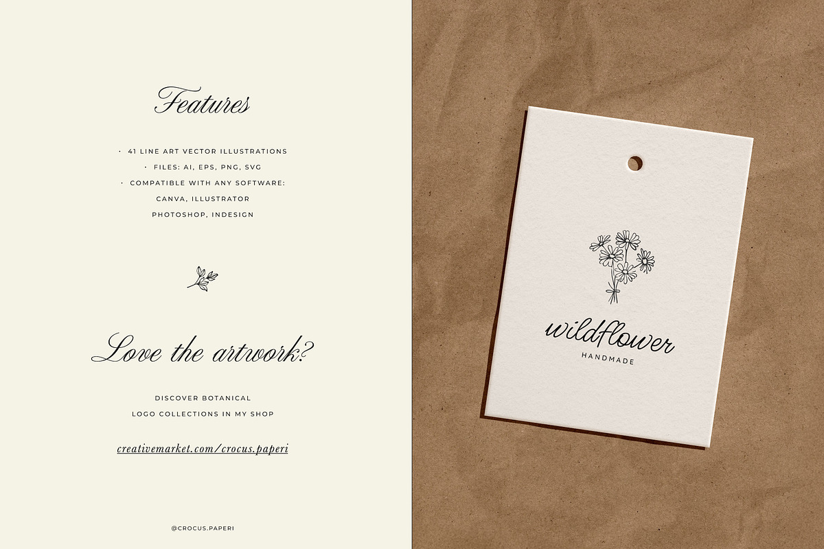 FLORIST'S line art illustrations, a Decorative Illustration by Crocus Paperi (Photo 6 of 6)