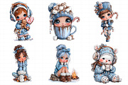 Cute Christmas Characters Clipart, an Illustration by Daily.Designs (Thumbnail 3 of 7)